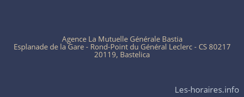 Agence La Mutuelle G&eacute;n&eacute;rale Bastia