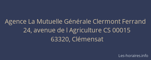 Agence La Mutuelle G&eacute;n&eacute;rale Clermont Ferrand