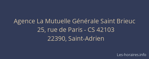 Agence La Mutuelle G&eacute;n&eacute;rale Saint Brieuc