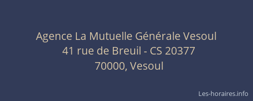 Agence La Mutuelle Générale Vesoul