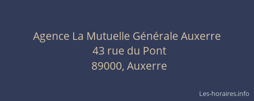 Agence La Mutuelle Générale Auxerre