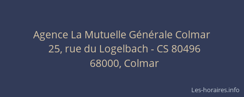 Agence La Mutuelle Générale Colmar