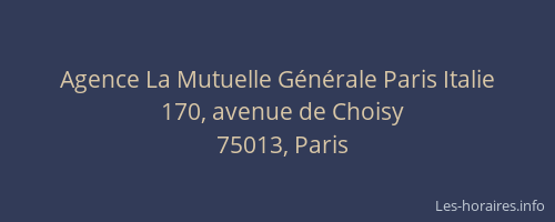 Agence La Mutuelle Générale Paris Italie
