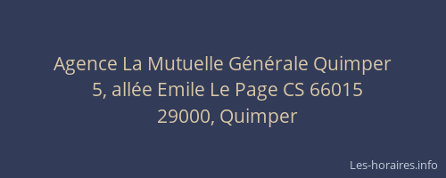 Agence La Mutuelle Générale Quimper