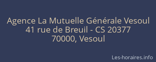 Agence La Mutuelle Générale Vesoul