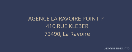 AGENCE LA RAVOIRE POINT P