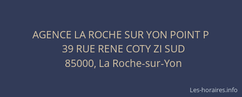 AGENCE LA ROCHE SUR YON POINT P
