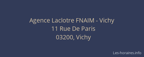 Agence Laclotre FNAIM - Vichy