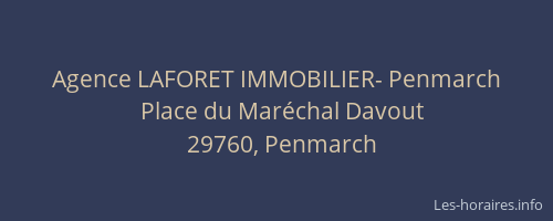 Agence LAFORET IMMOBILIER- Penmarch