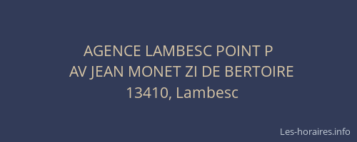 AGENCE LAMBESC POINT P