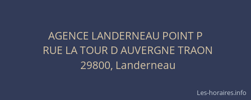 AGENCE LANDERNEAU POINT P