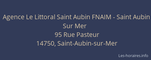 Agence Le Littoral Saint Aubin FNAIM - Saint Aubin Sur Mer