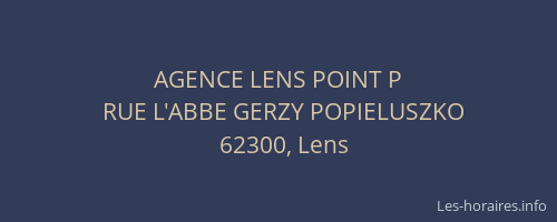 AGENCE LENS POINT P