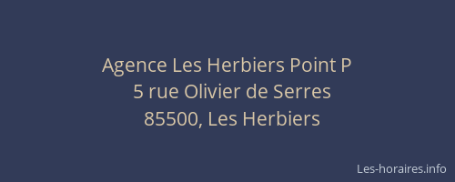 Agence Les Herbiers Point P