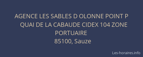 AGENCE LES SABLES D OLONNE POINT P
