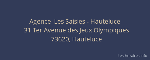 Agence  Les Saisies - Hauteluce