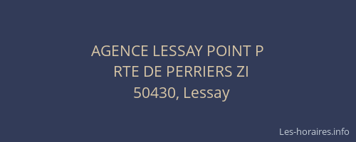 AGENCE LESSAY POINT P