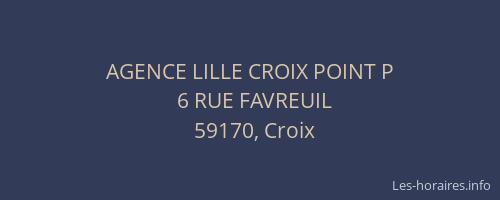 AGENCE LILLE CROIX POINT P