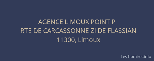 AGENCE LIMOUX POINT P