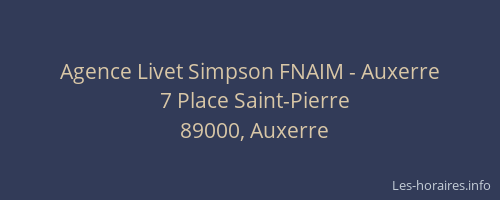 Agence Livet Simpson FNAIM - Auxerre