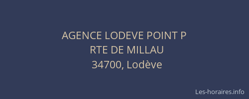 AGENCE LODEVE POINT P