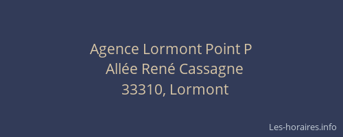 Agence Lormont Point P