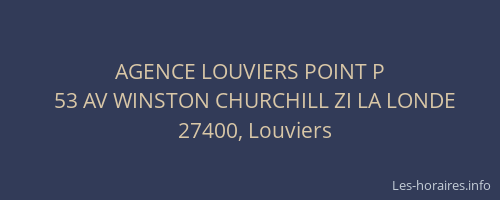 AGENCE LOUVIERS POINT P