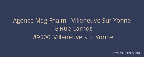 Agence Mag Fnaim - Villeneuve Sur Yonne