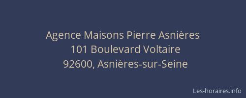 Agence Maisons Pierre Asnières