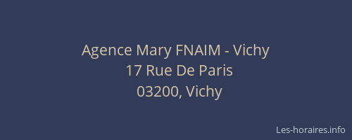 Agence Mary FNAIM - Vichy