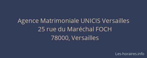 Agence Matrimoniale UNICIS Versailles