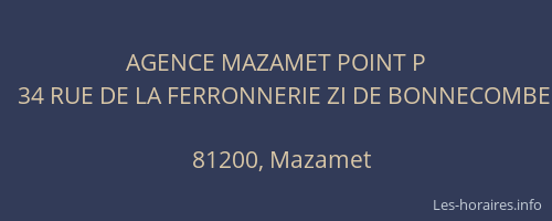AGENCE MAZAMET POINT P