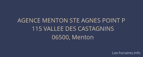 AGENCE MENTON STE AGNES POINT P