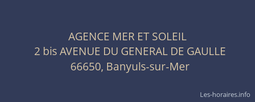 AGENCE MER ET SOLEIL