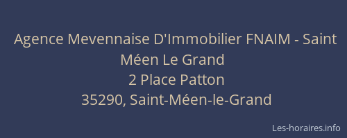 Agence Mevennaise D'Immobilier FNAIM - Saint Méen Le Grand