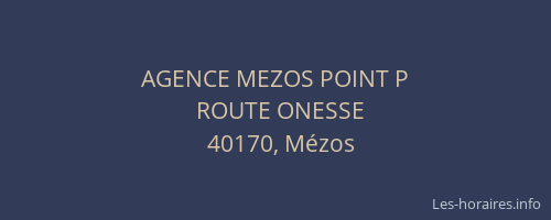 AGENCE MEZOS POINT P