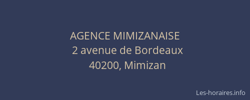 AGENCE MIMIZANAISE