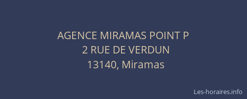 AGENCE MIRAMAS POINT P