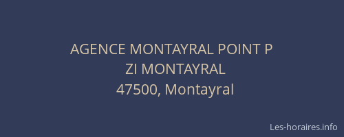 AGENCE MONTAYRAL POINT P
