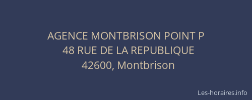 AGENCE MONTBRISON POINT P