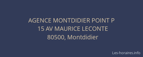 AGENCE MONTDIDIER POINT P