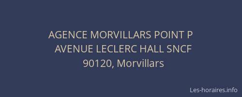 AGENCE MORVILLARS POINT P