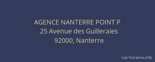 AGENCE NANTERRE POINT P