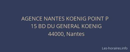 AGENCE NANTES KOENIG POINT P