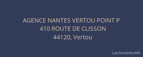 AGENCE NANTES VERTOU POINT P