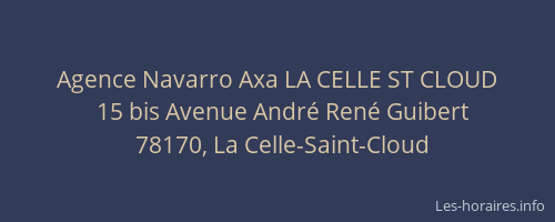 Agence Navarro Axa LA CELLE ST CLOUD