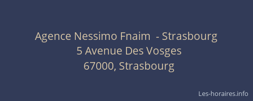 Agence Nessimo Fnaim  - Strasbourg