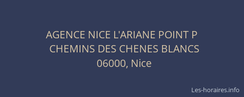 AGENCE NICE L'ARIANE POINT P