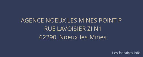 AGENCE NOEUX LES MINES POINT P