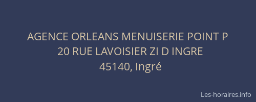 AGENCE ORLEANS MENUISERIE POINT P